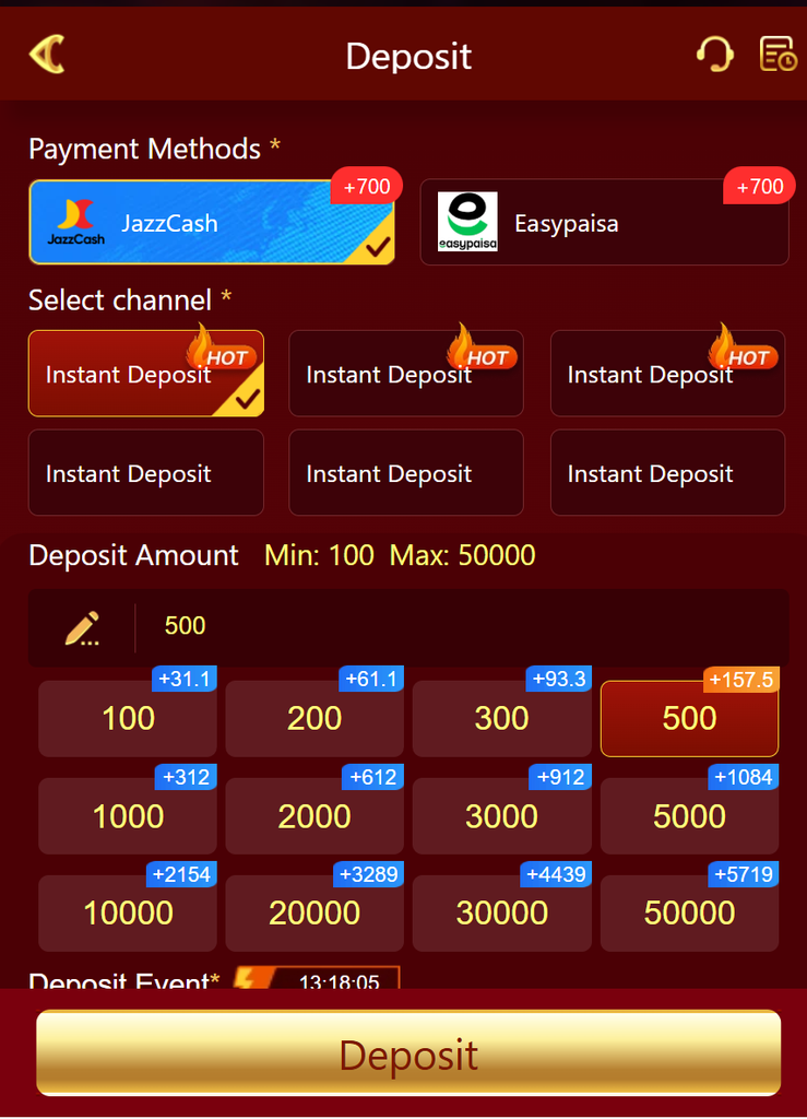 E7777 game Deposit