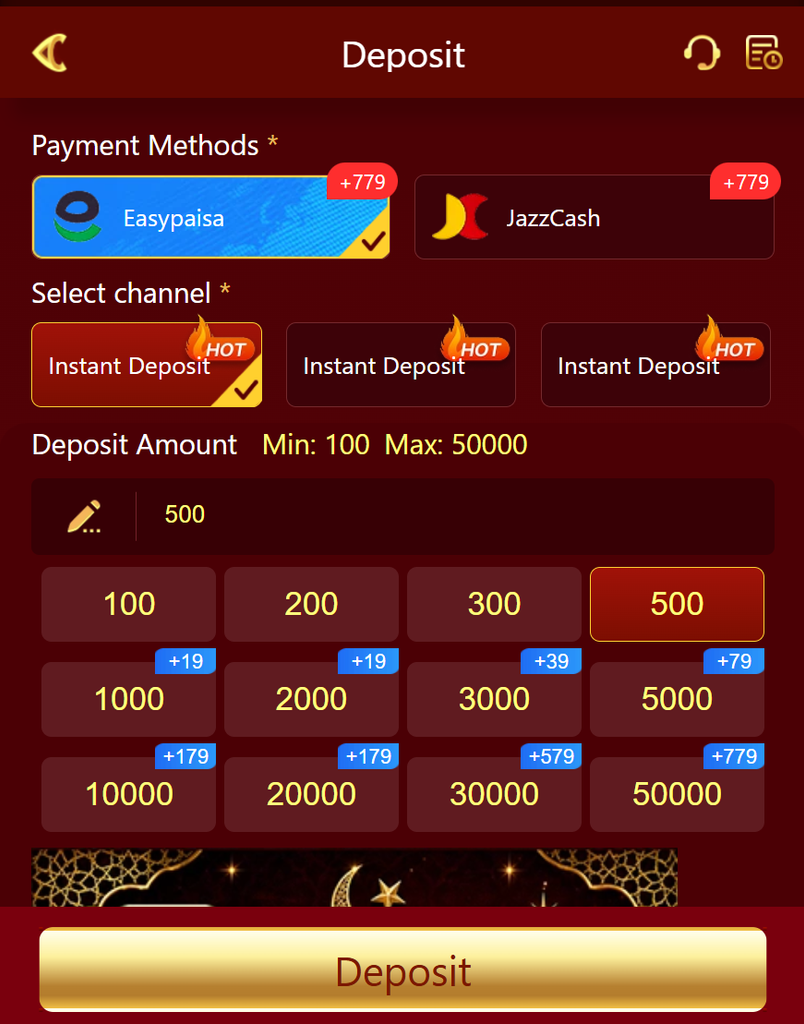 How to deposit money